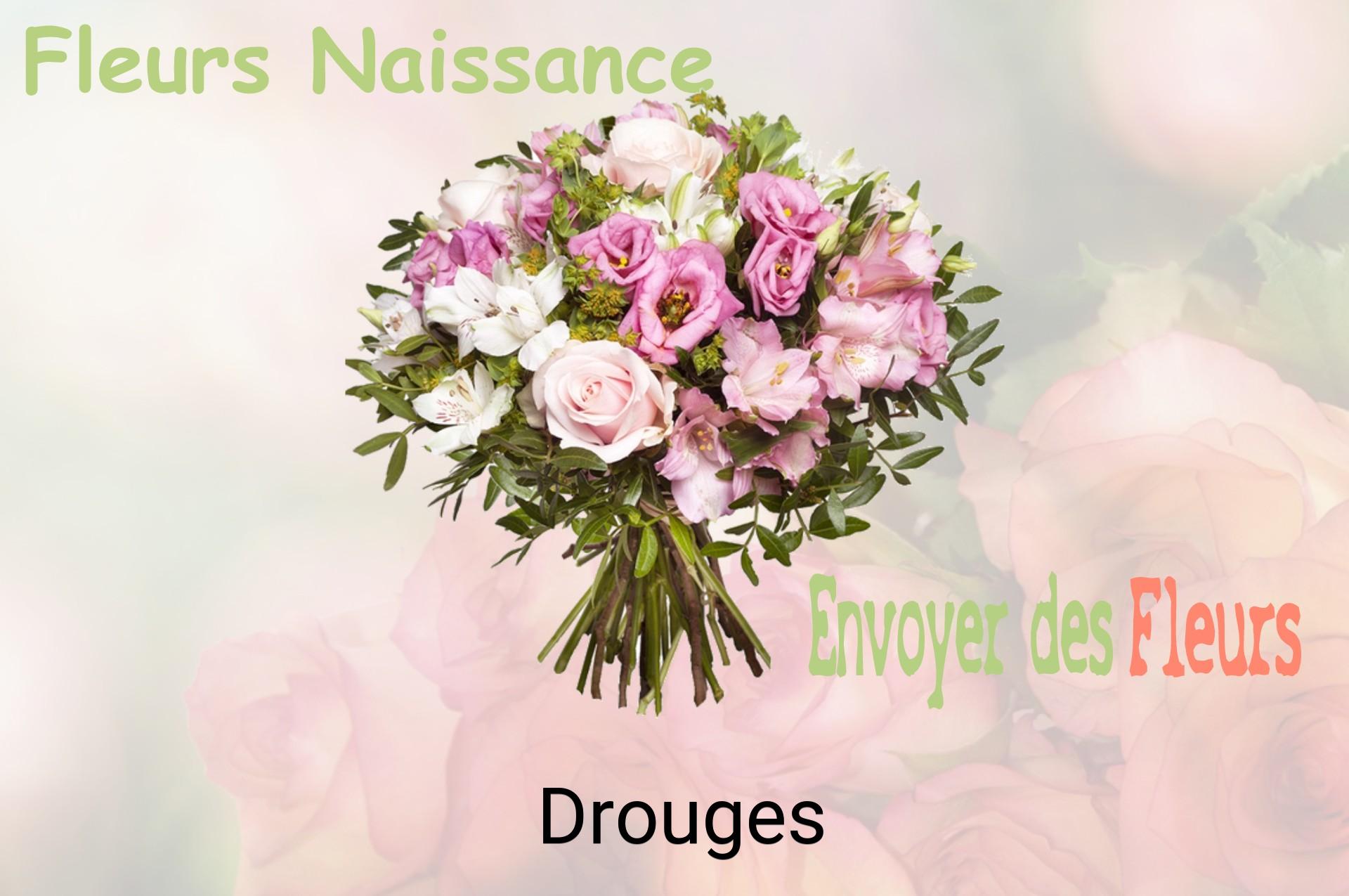 Bouquet de fleurs de naissance livré à Drouges