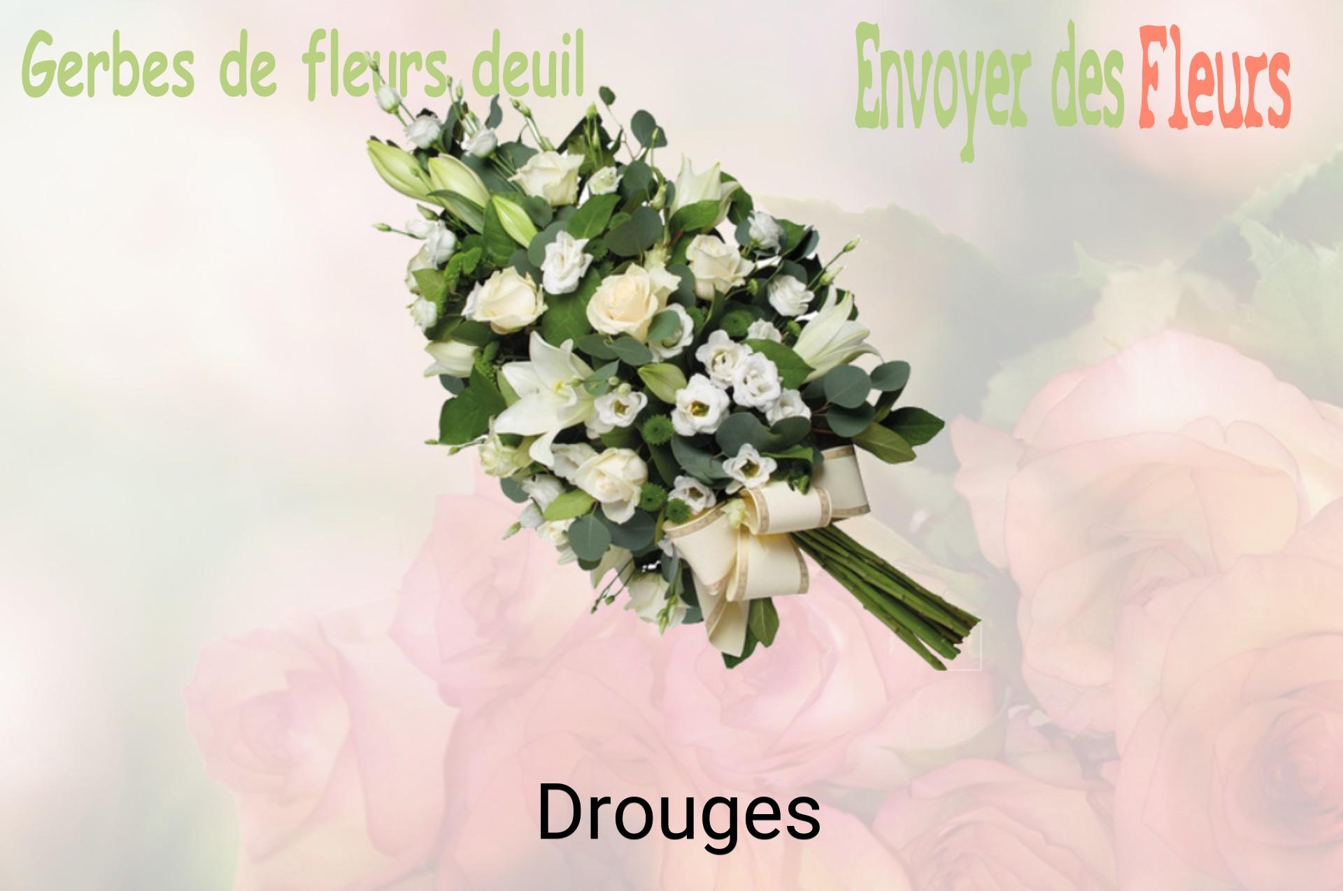 Gerbe de fleurs de deuil livrée à Drouges